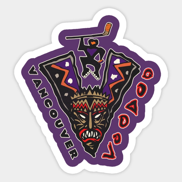 Defunct Vancouver Voodoo Roller Hockey Sticker by Defunctland